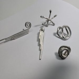 5 types of silver earrings created freestyle